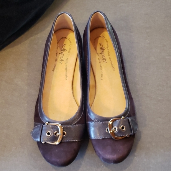 Softspots Shoes - Soft sport purple flats with buckle